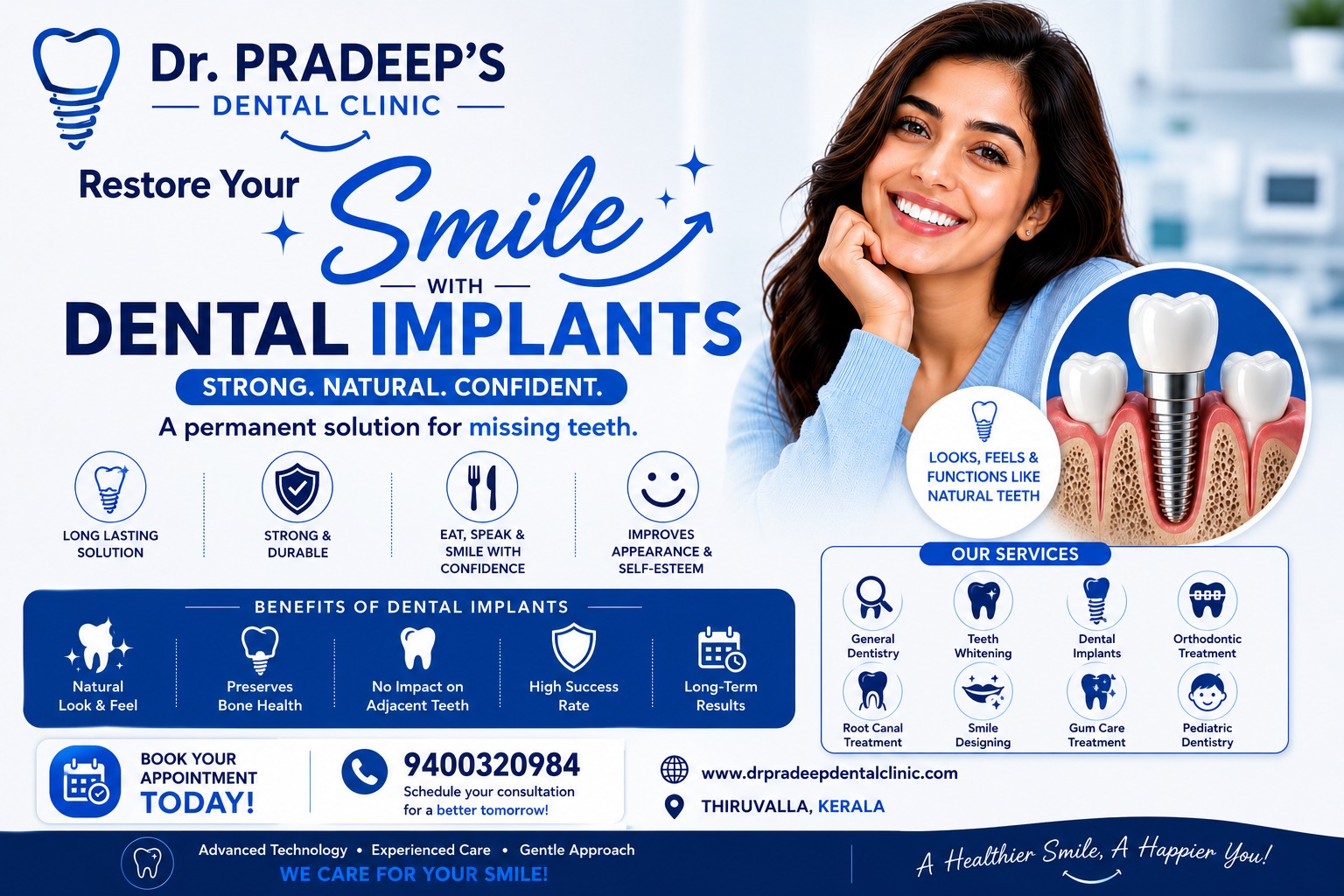 Dental Implants in Thiruvalla – Restore Your Smile with Advanced Dental Care